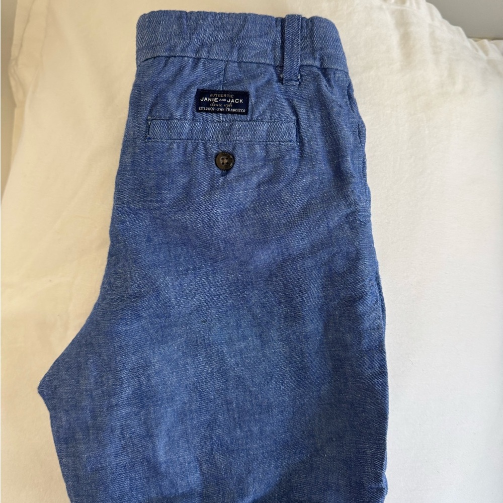 Janis and Jack Blue Linen Pants